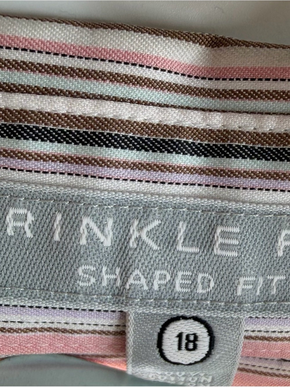 Foxcroft Multicolor Retro Pastel Striped Dress Shirt - Picture 6 of 14